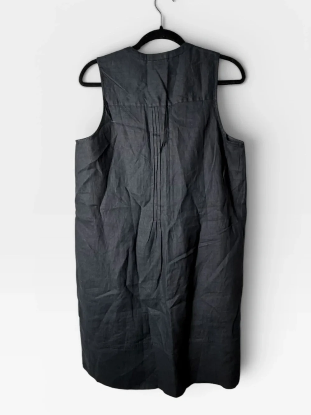 Quince 100% European Linen Sleeveless Swing Dress in black Size Medium NWT (I) - Picture 6 of 10